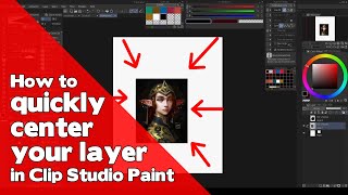 How to perfectly center a layer in Clip Studio Paint #Shorts