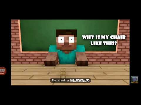 Reacting to monster school nvp (Noob vs pro) Build a chair for herobrine
