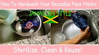 Tips on how to properly hand wash your reusable face mask. 