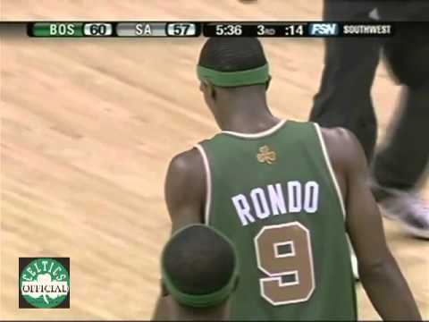 Rajon Rondo 20 points vs Tony Parker 2007/2008 - Highlights vs San Antonio Spurs
