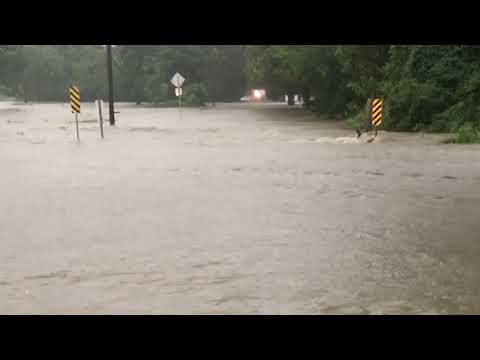 HUGE flash flood Hager Creek in Jenks, OK!