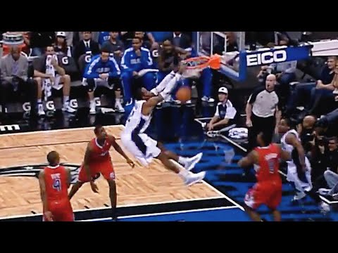 Dwight Howard dunks but they get increasingly more jaw dropping