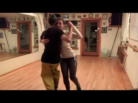 Mitra and Stefan dancing to "Baraye," in solidarity with the women in Iran