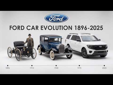 Thumbnail for Ford Car Evolution (1896-2025) | The Transformation of America’s 🇺🇸 First Car to Modern Models by Henry Ford, SUV, Ford Thunderbird, Car, Vehicle, Ford Taurus, Muscle car