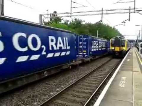 Acton Bridge 6.6.2013 - DRS Class 66 66433 & 66422 Tesco train WCML