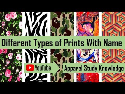 Different types of prints with name