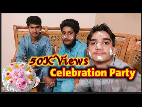 50k Views Cake Celebration Party || Saraiki Vlog With Friend.s || #vlog @muzamilshortai