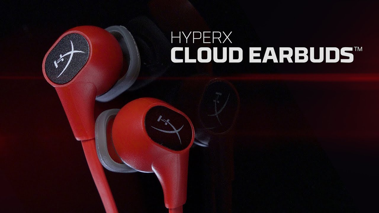 Гарнітура ігрова HyperX Cloud Earbuds (Black/Red) HX-HSCEB-RD video preview