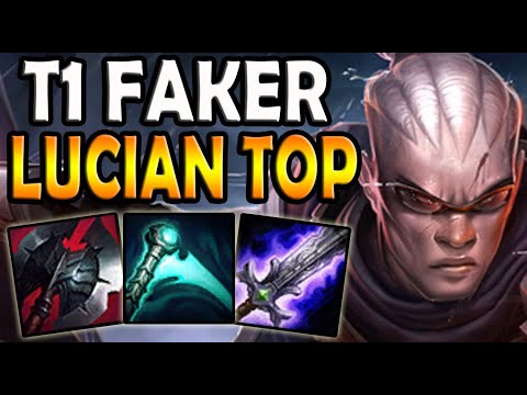T1 Faker LUCIAN TOP vs JAYCE - Lol Ranked Korea ✔️