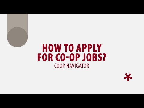 Como se candidatar a empregos CO-OP - COOP Navigator