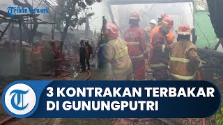 Bogor Hari Ini: 3 Rumah Kontrakan di Gunungputri Ludes Dilahap Api, 5 Unit Damkar Dikerahkan