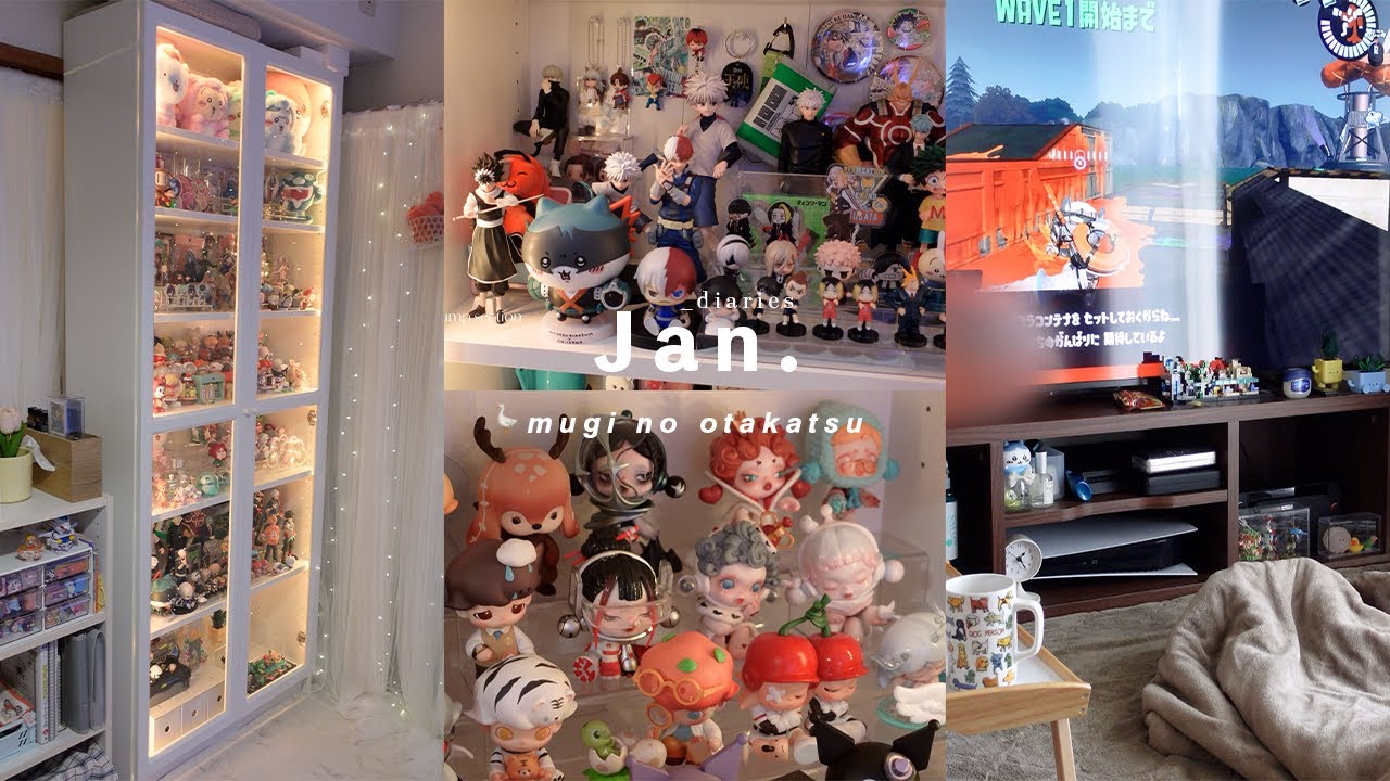 あけおめ＆新年の模様替え2026┊🏷️：# オタ棚ディスプレイ # ブックエンドアイデア # roommakeover # 寒くてうごけん (ENG,4K