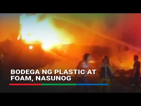 Malaking bodega ng plastic at foam sa Consolacion, Cebu nasunog