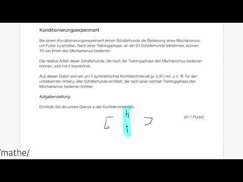 Mathelernen mit Martin Matura-Beispiel KL20_PT1_T1_24 Konditionierungsexperiment