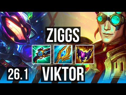 ZIGGS vs VIKTOR (MID) | Perfect KDA: 10/0/12 | KR Diamond | 26.1