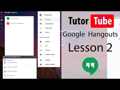 Google Hangouts Tutorial Lesson 2 Interface