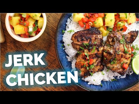 Jamaican Jerk Chicken Recipe with Pineapple Salsa 🍍🔥