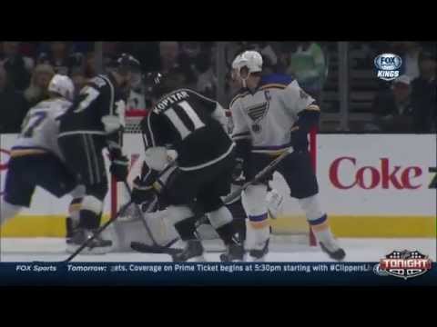 Anze Kopitar goal. St. Louis Blues vs Los Angeles Kings 12/19/2014