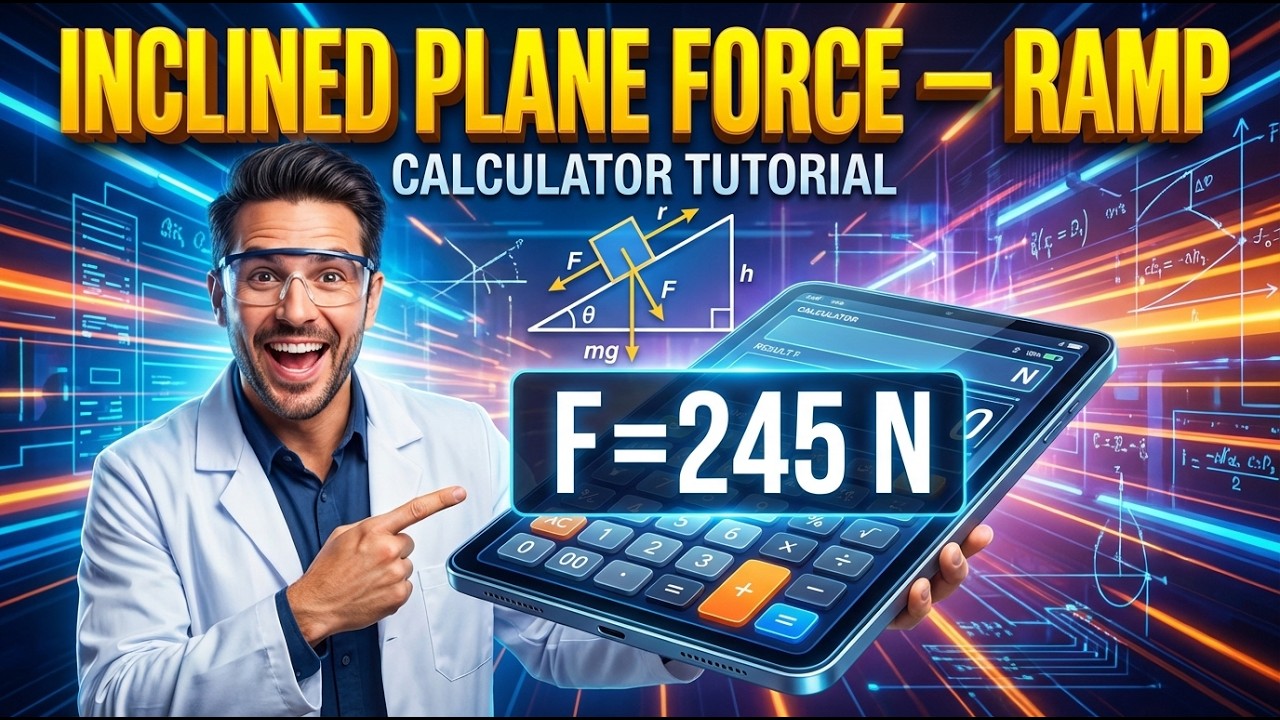 Inclined Plane Force Calculator — Ramp