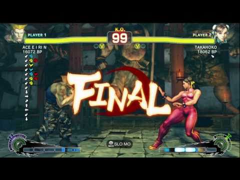 ACE・EIRIN [Guile] vs TAKAHOKO [Chun] SSF4 Japanese Online Ranked Matches - TRUE-HD