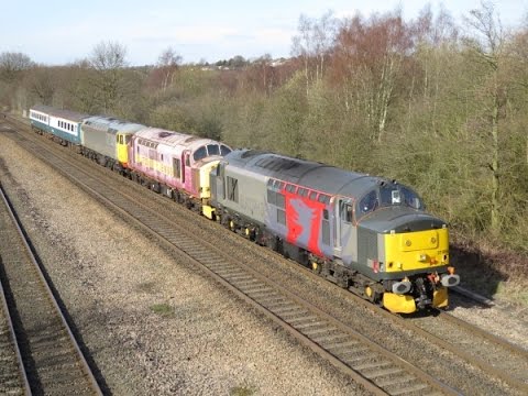 37884 37503 56104 on 6Z37 Barrow Hill - Leicester LIP at Tupton + other bits 25/03/2016