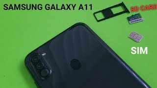 Samsung Galaxy A11 How to insert and remove SIM / Sd Card