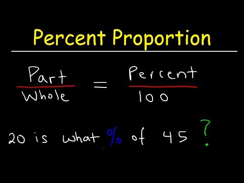 Part, Whole, & Percent Proportion Word Problems Video