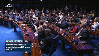 Sessão especial do Senado celebra 80 anos do Tribunal Superior do Trabalho