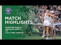 Ashleigh Barty vs Ajla Tomljanovic | Quarter-Final Highlights | Wimbledon 2021