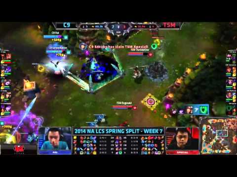 LCS 2014 NA Summer W7D2: C9 vs TSM| TSM Xpecial Thresh fail