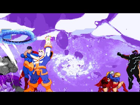 Superman Kal-El, Supergirl (SMF,) and RL Supergirl (SMF) vs Magneto (COTA), HOTU Thanos, and Hulk