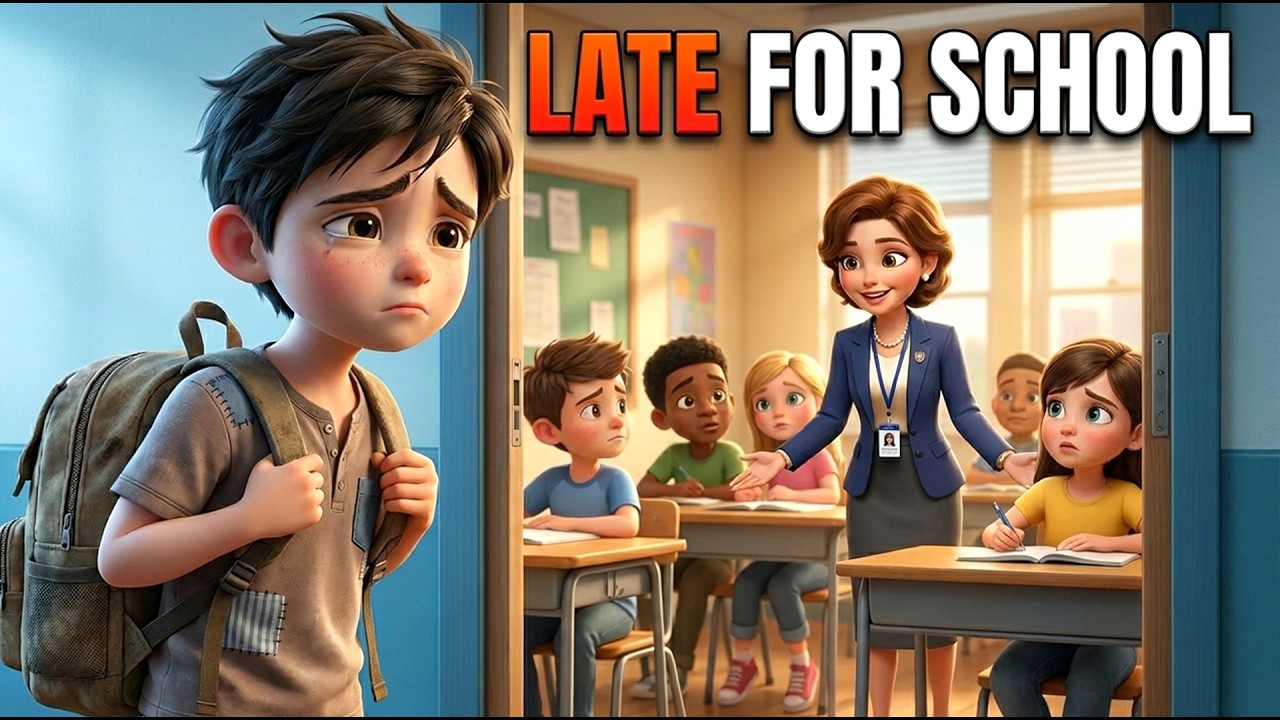 Always Late for School… What Happened? | Easy English Listening | Slow English (A2 Level)