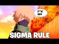 Sigma Male grindest Kakashi Hatake | Sigma rule anime