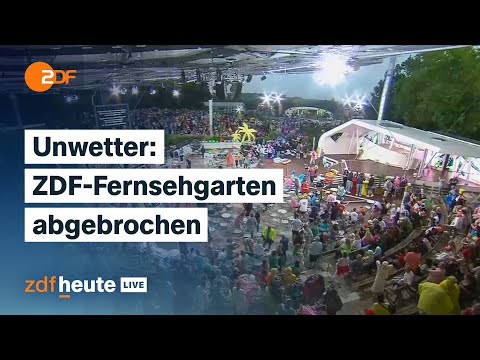 Unwetter über ZDF-Fernsehgarten: So lief die Evakuierung  | ZDFheute live