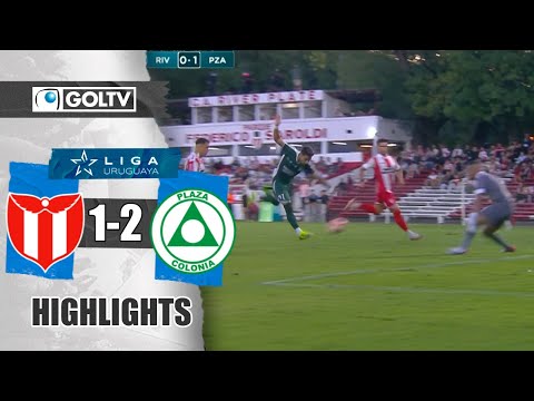 CON GOLES DE BARROS Y CARRIZO | River Plate 1 - 2 Plaza Colonia | GOLES | 1 División de Uruguay