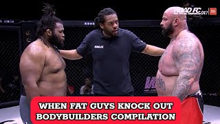 FAT GUYS KNOCK OUT BODYBUILDERS - MMA COMPILATION HIGHLIGHTS [HD] 2024