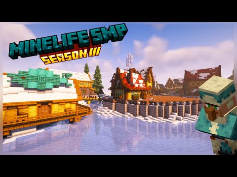 INSANE! Building Winter Village in Survival Minecraft