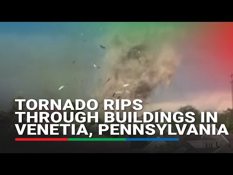 Tornado rips through buildings in Venetia, Pennsylvania