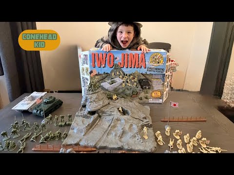 Huge BMC Plastic Army Men Set Iwo Jima - Toy Soldiers Unboxing Part 2