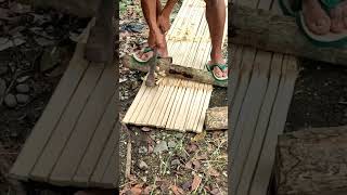 Download lagu melihat langsung ‼️proses pembuatan pelupuh/lantai yang terbuat dari bambu dengan cara manual#shorts mp3