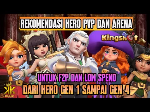 Rekomendasi hero pvp dan arena untuk f2p dan low spend (KINGSHOT) #kingshot 