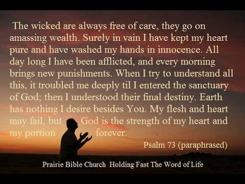 Asaph's Dilemma (Psalm 73) 6/12/16