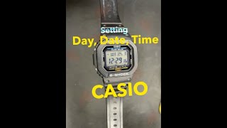 Change Day, Date, Time on Casio G-shock 5600