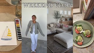 VLOG: macro tracking tips, chill night in, farmer’s market, kitchen decor, restocking / resetting