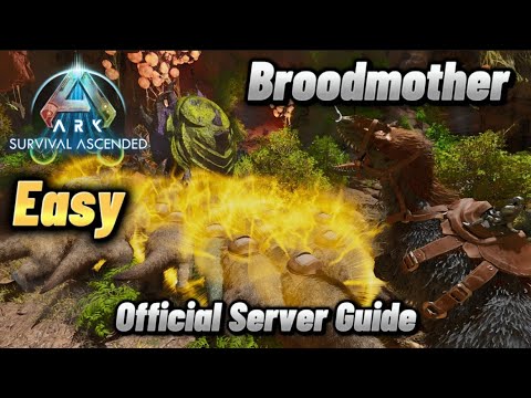 Ark: Survival Ascended EASY Broodmother Boss Fight The Island SOLO OFFICIAL SETTINGS