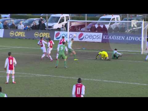 Bart Nieuwkoop scoort bij Feyenoord A1 - Ajax A1 (1-0)