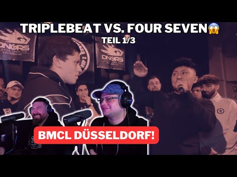 FOUR SEVEN VS. TRIPLEBEAT😬 RAP ON WEDNESDAY BMCL (PART 1/3) | REACTION