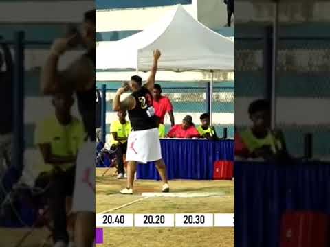 Tajinderpal Singh Toor Finish on top at Indian GP 4 with best effort of 21.20  in men Shot Put