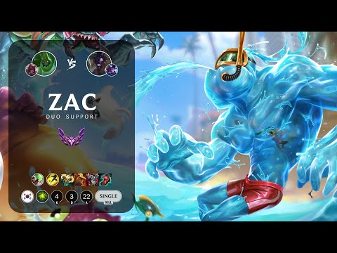 Zac Support vs Alistar - KR Master Patch 13.1