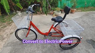 Convert Tricycle to Electric Power for $200 - including the Battery Pa